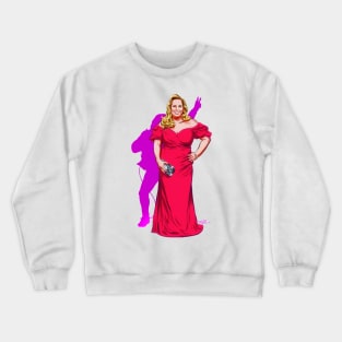 Rebel Wilson - An illustration by Paul Cemmick Crewneck Sweatshirt